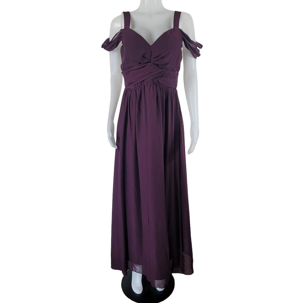 Venus Deep Purple Vacation Brides Maid Cruise Maxi Dress 12